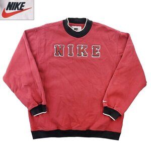 Nike Vintage Sweatshirt Silver Tag 90s Spell Out Block Letter Swoosh Men's Large